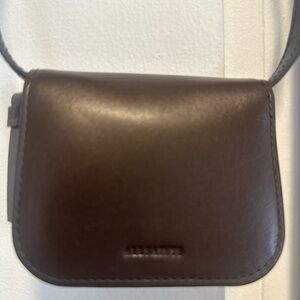 All Saints Small Maeve leather crossbody card holder